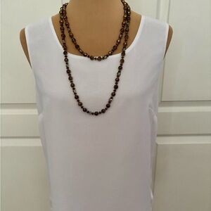 Tally Taylor White Sleeveless Blouse Size 8
